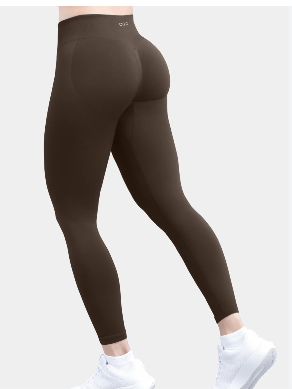 Brown OQQ Ribbed Leggings - Size M